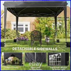 10 x 10 Ft Pop Up Canopy Tent Sidewalls Outdoor Shelter Portable Instant Black