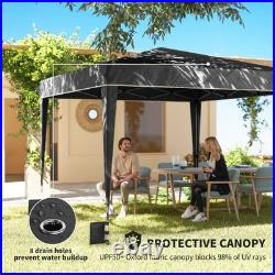 10 x 10 Ft Pop Up Canopy Tent Sidewalls Outdoor Shelter Portable Instant Black