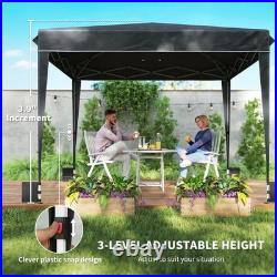 10 x 10 Ft Pop Up Canopy Tent Sidewalls Outdoor Shelter Portable Instant Black