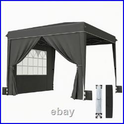 10 x 10 Ft Pop Up Canopy Tent Sidewalls Outdoor Shelter Portable Instant Black