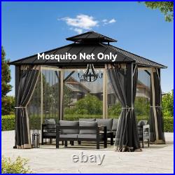 10' x 10' Gazebo Mosquito Netting Replacement Universal 4-Panel Sidewalls