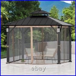 10' x 10' Gazebo Mosquito Netting Replacement Universal 4-Panel Sidewalls