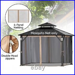 10' x 10' Gazebo Mosquito Netting Replacement Universal 4-Panel Sidewalls