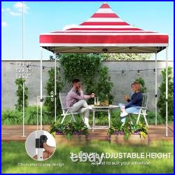10' x 10' Heavy Duty Pop Up Canopy Tent, UPF50+, American Flag