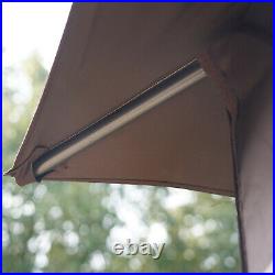 10' x 10' Outdoor Patio 2-tier roof Gazebo Canopy Steel Frame Mesh Sidewalls