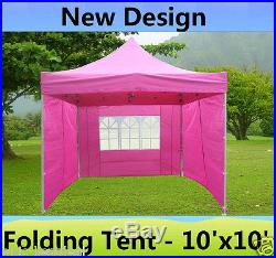 10' x 10' Pop Up Canopy Party Tent Gazebo EZ Pink E Model
