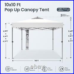 10' x 10' Pop Up Canopy Tent Outdoor Folding Gazebo Party Tent Adjustable Height