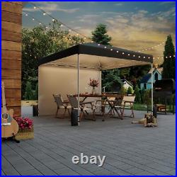 10' x 10' Pop Up Canopy Tent with 1 Sidewall, Portable Shelter Gazebo, Black