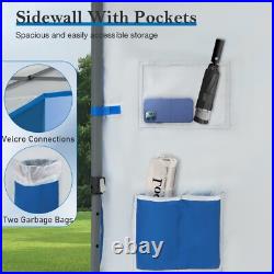 10' x 10' Pop Up Canopy Tent with Sidewall and 6 Pockets Patio Beach Party Tent