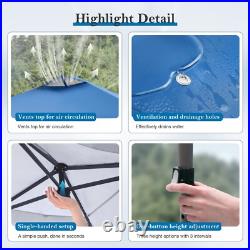 10' x 10' Pop Up Canopy Tent with Sidewall and 6 Pockets Patio Beach Party Tent