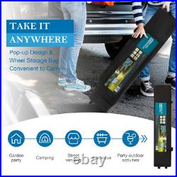 10' x 10' Pop Up Canopy Tent with Sidewall and 6 Pockets Patio Beach Party Tent