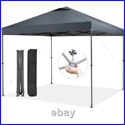 10 x 10' Pop Up Party Tent Canopy Folding Waterproof Outdoor Instant Gray With Bag