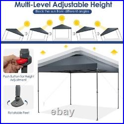 10 x 10' Pop Up Party Tent Canopy Folding Waterproof Outdoor Instant Gray With Bag