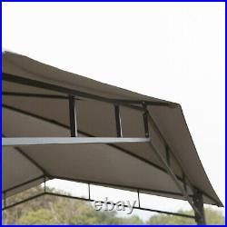 10' x 10' Soft Top Patio Outdoor Canopy Gazebo Tent Steel Fabric Grey