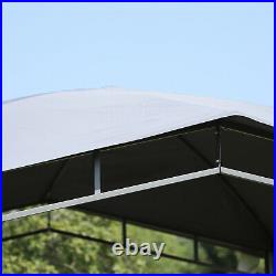 10' x 10' Soft Top Patio Outdoor Canopy Gazebo Tent Steel Fabric Grey