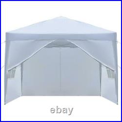 10'x 10' White EZ Pop UP Party Tent Outdoor Canopy Folding Gazebo Wedding Canopy