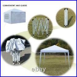 10'x 10' White EZ Pop UP Party Tent Outdoor Canopy Folding Gazebo Wedding Canopy