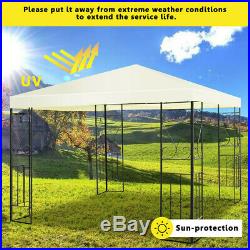 10 x 10 ft Patio Gazebo Canopy Tent Steel Frame Shelter Patio Party Awning Cover