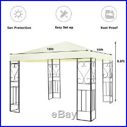 10 x 10 ft Patio Gazebo Canopy Tent Steel Frame Shelter Patio Party Awning Cover