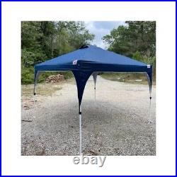10 x 10 ft Pop Up Steel Gazebo Canopy Tent Navy Blue Sun Shade Shelter with Bag