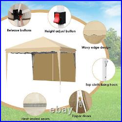 10 x 10ft Pop Up Canopy Tent Outdoor Gazebo Canopy with 4 Removable Sidewalls