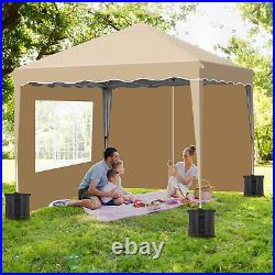 10 x 10ft Pop Up Canopy Tent Outdoor Gazebo Canopy with 4 Removable Sidewalls