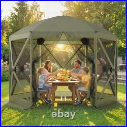 10 x 11 ft Pop Up Gazebo Screen Tent, Instant Camping Canopy