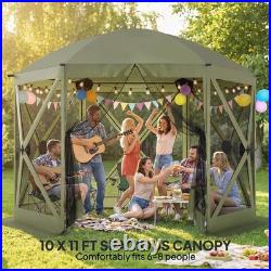 10 x 11 ft Pop Up Gazebo Screen Tent, Instant Camping Canopy