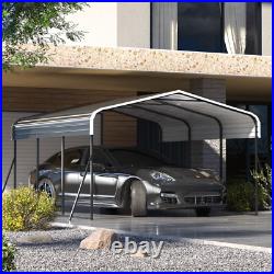 10' x 15' Metal Carport Heavy Duty Carport Canopy with Galvanized Steel Roof