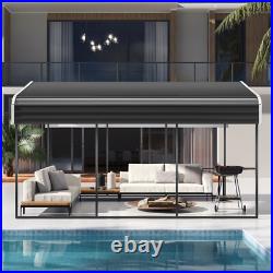 10' x 15' Metal Carport Heavy Duty Carport Canopy with Galvanized Steel Roof