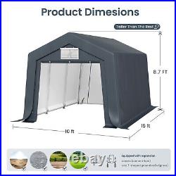 10'x 15' Outdoor Storage Shelter Shed Portable Carport Canopy Garage Car Tent US