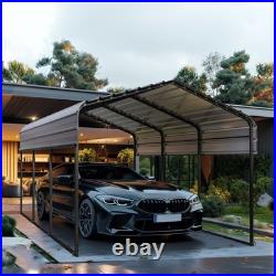 10 x 15 ft Outdoor Carport Metal Carport Canopy Heavy Duty Carport with Sidewall