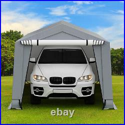 10' x 16' Carport Car Canopy Shelter Heavy Duty Outdoor Portable Garage WithDoors