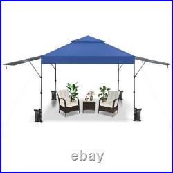 10 x 17.6' Outdoor Pop-up Canopy Tent Heavy Duty Foldable withDual Half Awnings