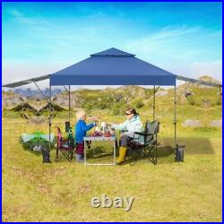 10 x 17.6' Outdoor Pop-up Canopy Tent Heavy Duty Foldable withDual Half Awnings