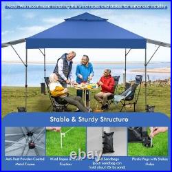 10 x 17.6' Outdoor Pop-up Canopy Tent Heavy Duty Foldable withDual Half Awnings