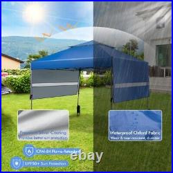 10 x 17.6' Outdoor Pop-up Canopy Tent Heavy Duty Foldable withDual Half Awnings