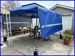 10 x 17.6' Outdoor Pop-up Canopy Tent Heavy Duty Foldable withDual Half Awnings