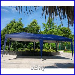 10' x 20' Blue Easy Pop Up Gazebo Canopy Wedding Party Tent Outdoor Awnings