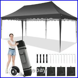 10'x 20' Canopy Gazebo Easy Pop Up Waterproof Tent Outdoor Wedding Party Tent US