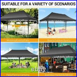 10'x 20' Canopy Gazebo Easy Pop Up Waterproof Tent Outdoor Wedding Party Tent US