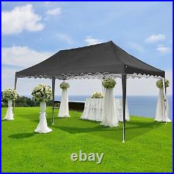 10'x 20' Canopy Gazebo Easy Pop Up Waterproof Tent Outdoor Wedding Party Tent US