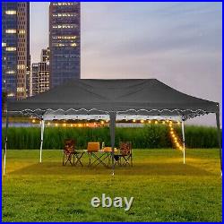 10'x 20' Canopy Gazebo Easy Pop Up Waterproof Tent Outdoor Wedding Party Tent US