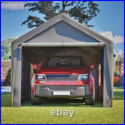 10' x 20' Carport Car Canopy Garage with Removable Sidewalls & Roll-up Windows