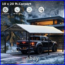 10' x 20' Carport Outdoor Heavy Duty Metal Galvanized Car Shelter Garage Gazebo