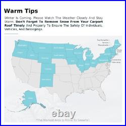 10' x 20' Carport Outdoor Heavy Duty Metal Galvanized Car Shelter Garage Gazebo