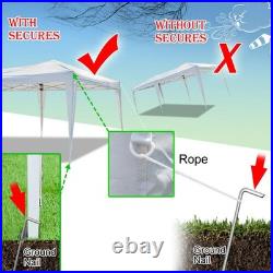 10'x 20' EZ Pop-up Folding Wedding Party Patio Marquee Canopy Tent Gazebo 2 Room