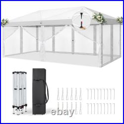 10'x 20' Easy Pop Up Gazebo Canopy Tent Waterproof Outdoor Folding Tent