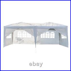 10' x 20' Ez Pop Up Gazebo Folding Canopy Tent Waterproof with 6 Remove Sides