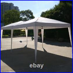 10' x 20' Ez Pop Up Gazebo Wedding Supply Sunshade Garden Canopy Tent White +Bag